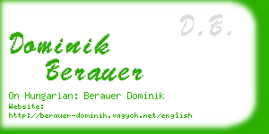 dominik berauer business card